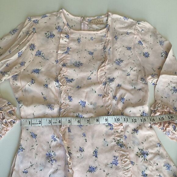 by TiMo Light pink Floral Ruffle Coquette Mini Dress Size Small - Picture 9 of 12